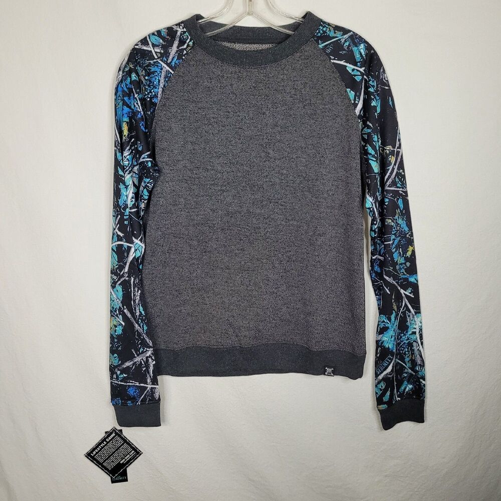 NEW Muddy Girl Top Serenity Moonshine Camo Womens Medium Long Sleeve Pullover